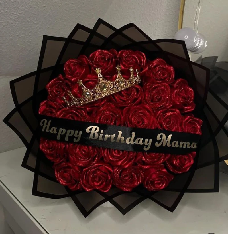 Royal Crimson  Birthday Crown Bouquet