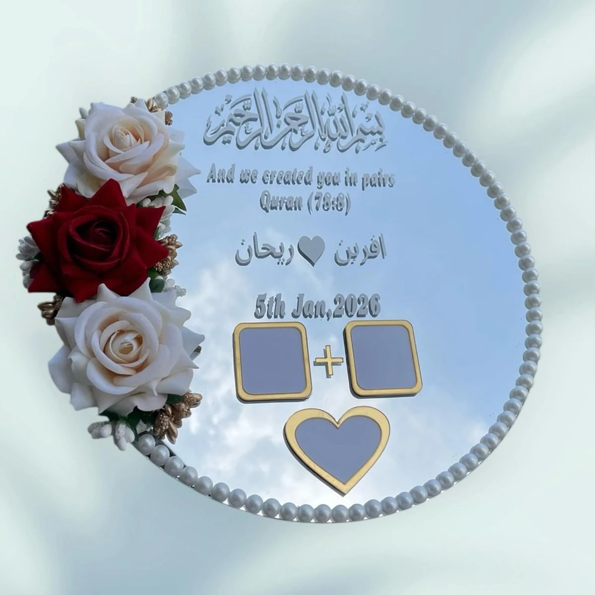 Aura Silver Mirror Thumbprint Commemorative